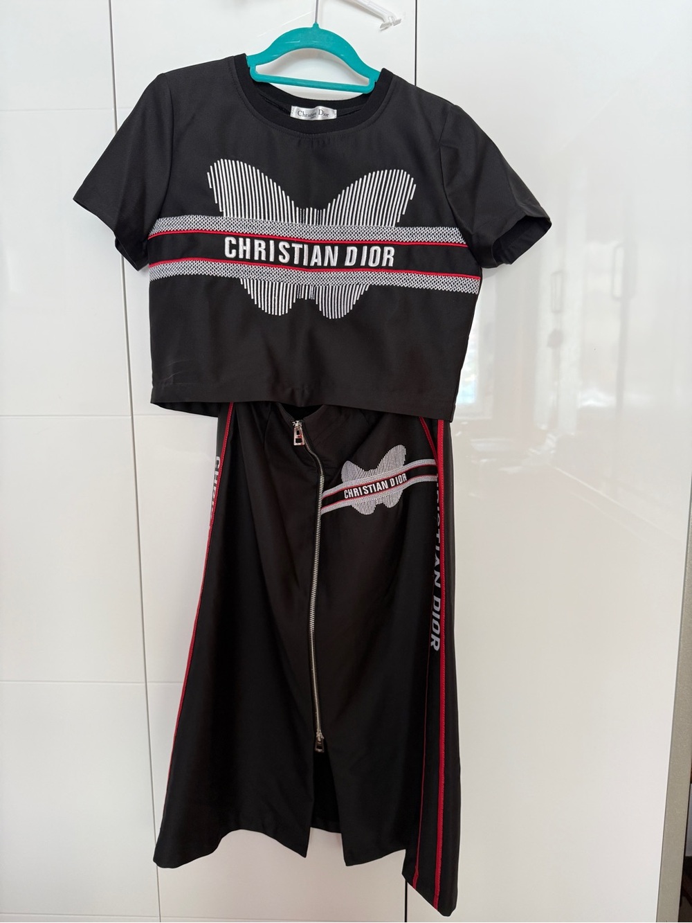 Dior Black Crewneck Tee with Signature Label